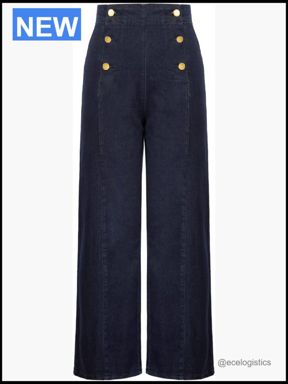 High Waisted Wide Leg Jeans with Pockets Stretchy Denim Pants